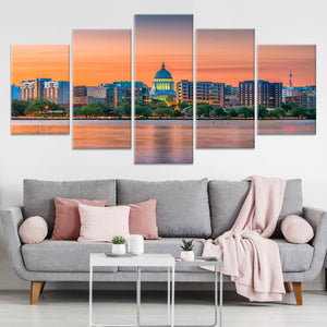 Madison Skyline Wall Art Canvas-Stunning Canvas Prints
