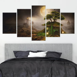 Magical Full Moon Wall Art Canvas Print-Stunning Canvas Prints