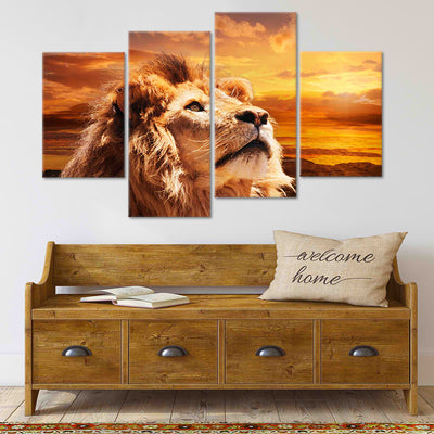 Lion Looking Up Wall Art Canvas Horizontal-Stunning Canvas Prints