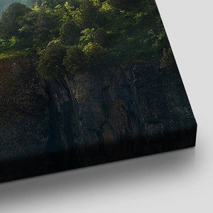 Unicorn And Medieval Castle Wall Art Canvas Print-Stunning Canvas Prints