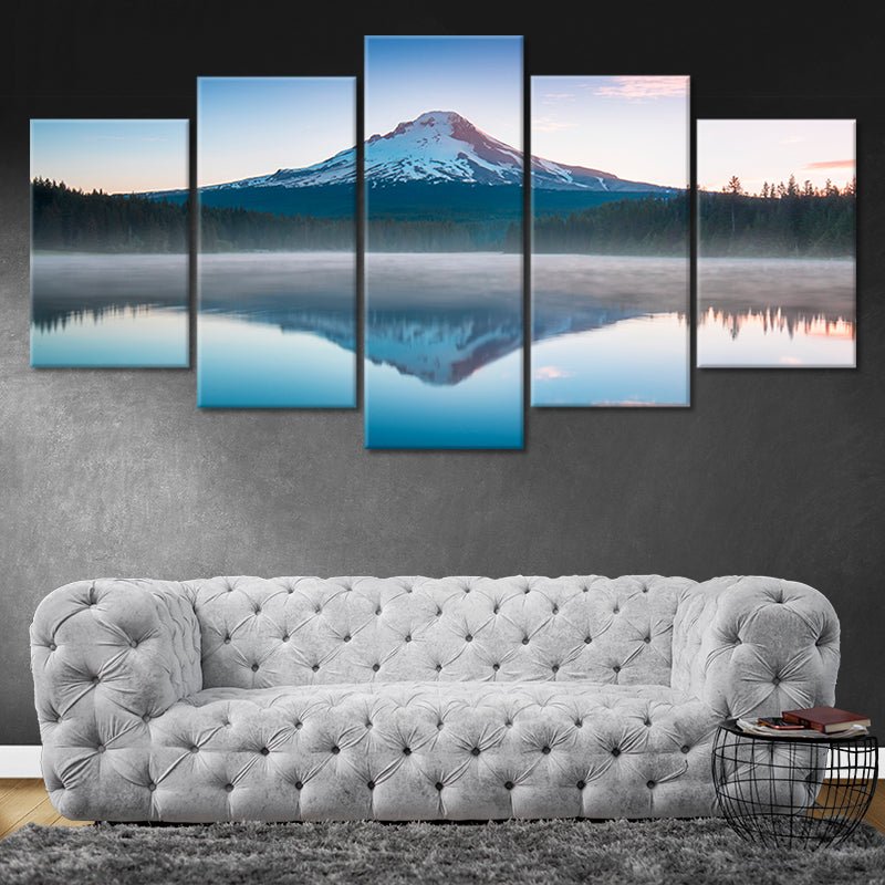 Modern mountain wall art for minimalist living room decor