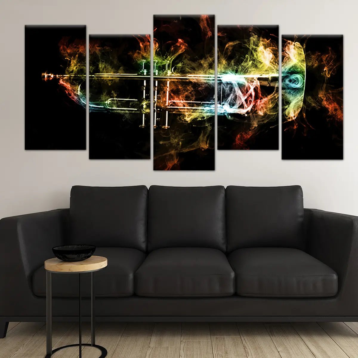 Smoky Brass Trumpet Wall Art Canvas Print-Stunning Canvas Prints