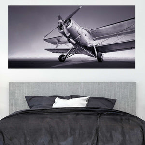 BW Vintage Airplane Wall Art-Stunning Canvas Prints
