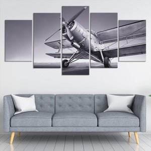 BW Vintage Airplane Wall Art-Stunning Canvas Prints