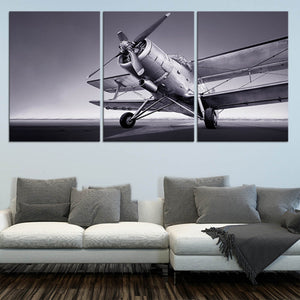 BW Vintage Airplane Wall Art-Stunning Canvas Prints