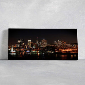 Montreal Skyline At Night Wall Art Canvas-Stunning Canvas Prints