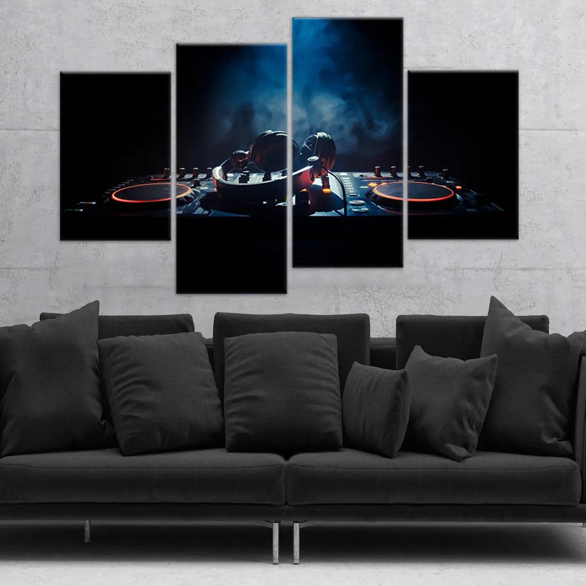 DJ's headphones Wall Art Canvas Print-Stunning Canvas Prints