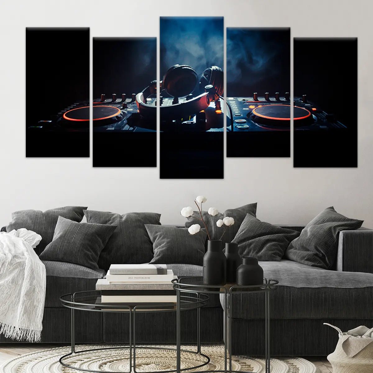 DJ's headphones Wall Art Canvas Print-Stunning Canvas Prints
