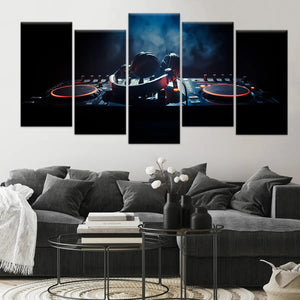 DJ's headphones Wall Art Canvas Print-Stunning Canvas Prints