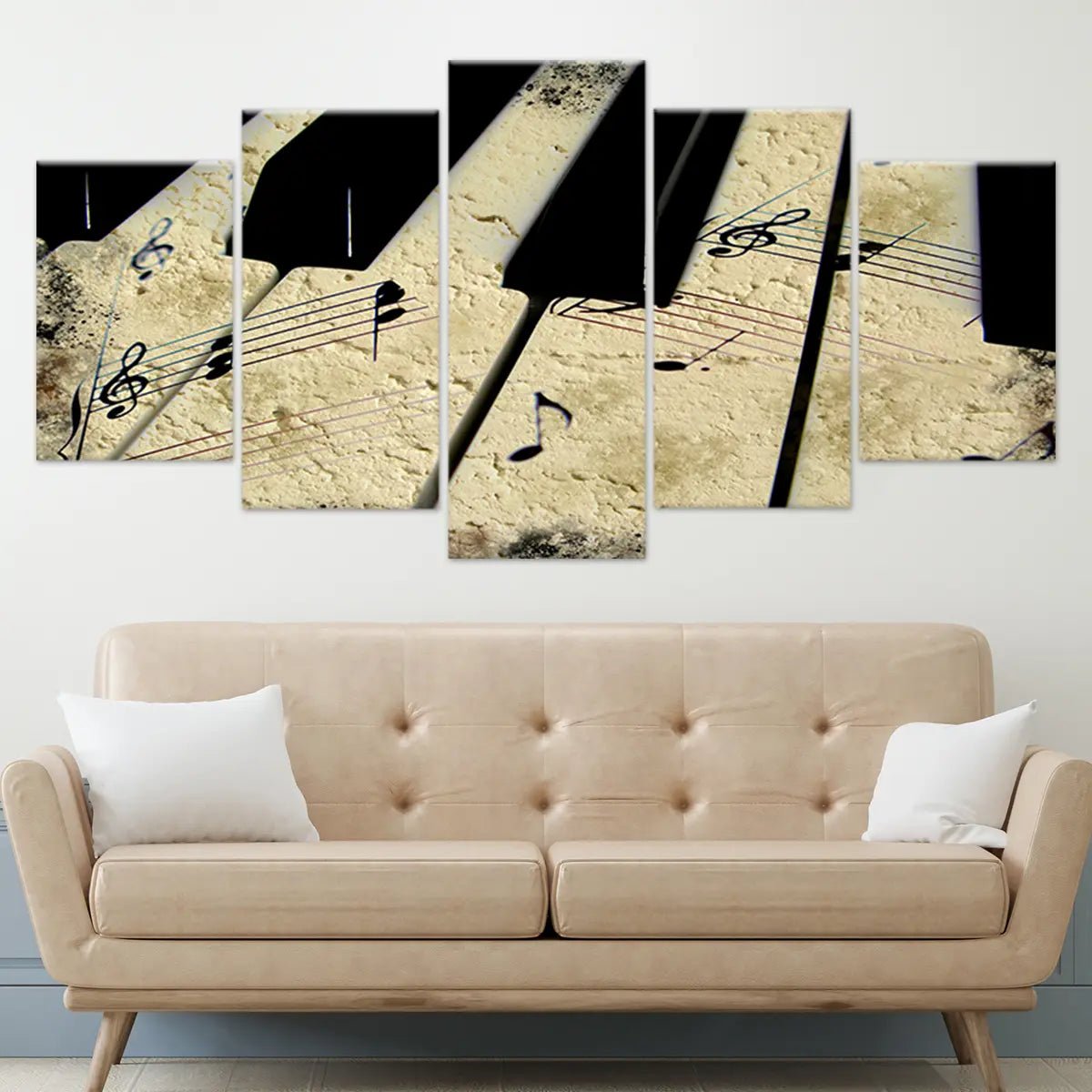 Rustic Piano Keys Wall Art Canvas Prints-Stunning Canvas Prints