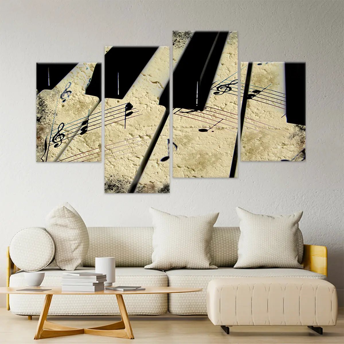 Rustic Piano Keys Wall Art Canvas Prints-Stunning Canvas Prints