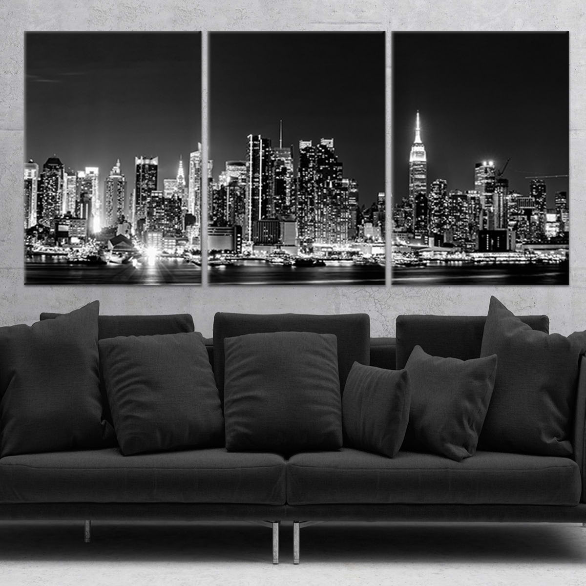 New York Skyline At Night Wall Art-Stunning Canvas Prints