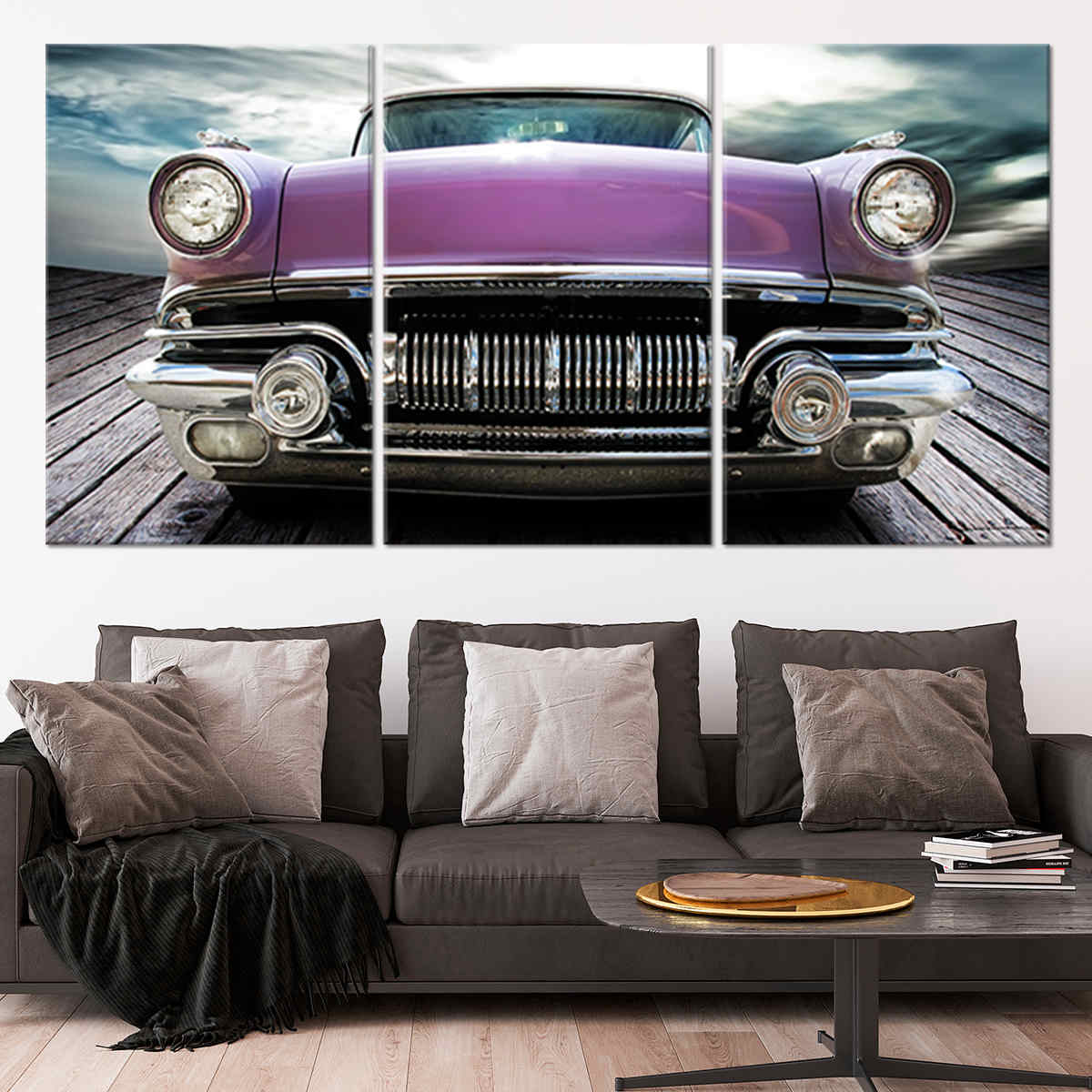 Pontiac Chieftain Vintage Car Wall Art Canvas Print-Stunning Canvas Prints