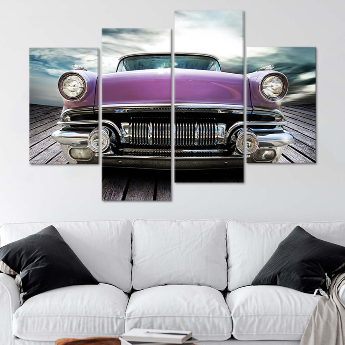 Pontiac Chieftain Vintage Car Wall Art Canvas Print-Stunning Canvas Prints