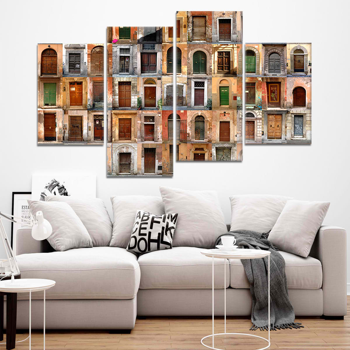 Old Doors Of Room Multi Panel Canvas Wall Art-Stunning Canvas Prints