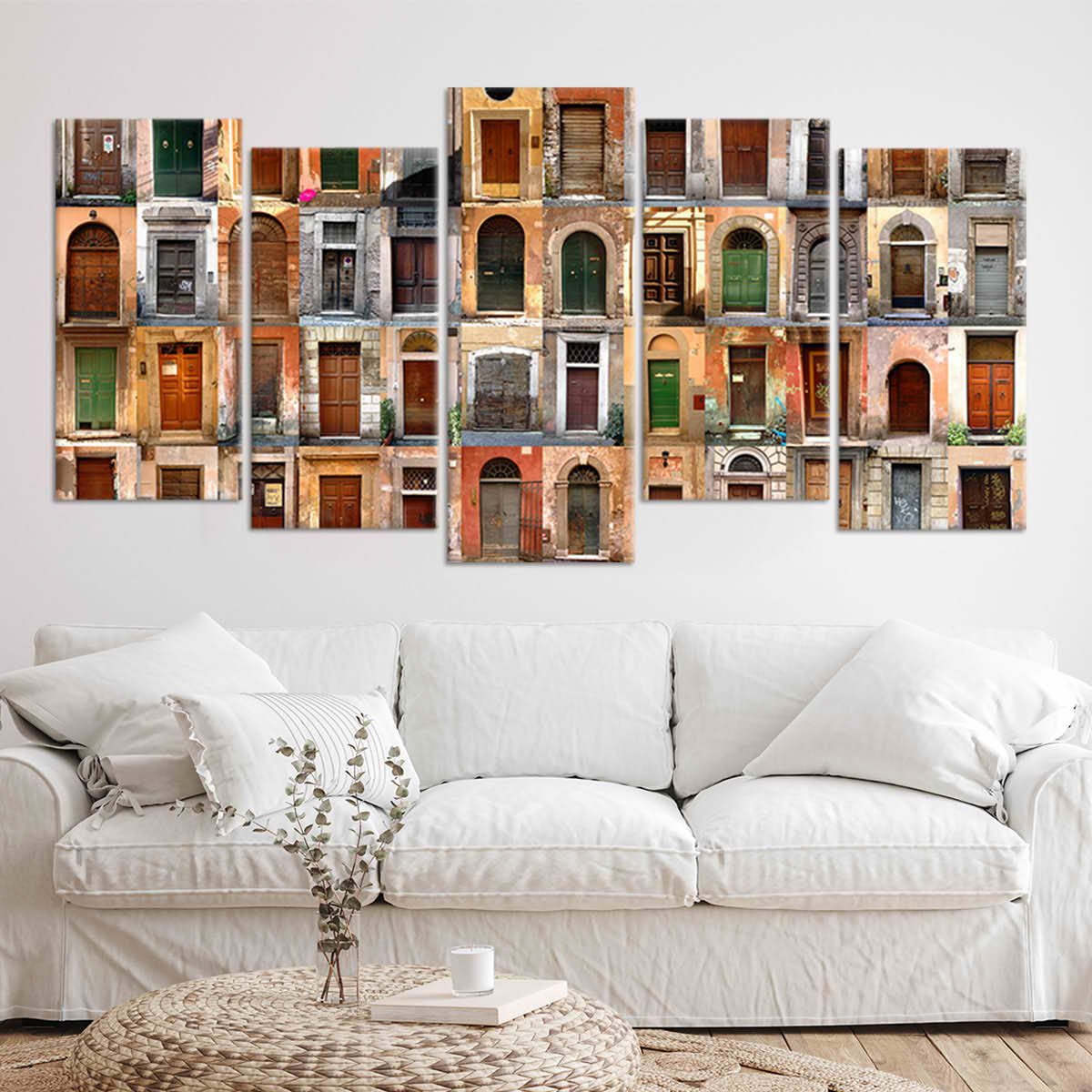 Old Doors Of Room Multi Panel Canvas Wall Art-Stunning Canvas Prints