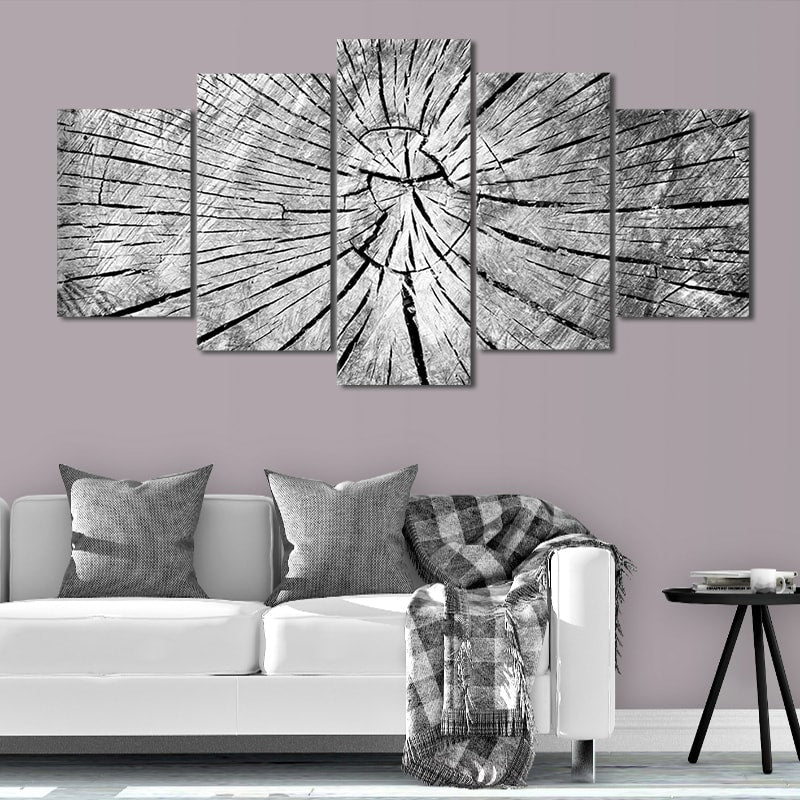 Old Grey cracked Wood large wall art