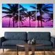 Colorful Palm Trees Wall Art Canvas-Stunning Canvas Prints