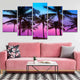 Sunset beach wall art capturing a serene coastal landscape with tropical vibes.