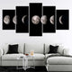 Moon Cycle Wall Art, phases of the moon wall art​, moon phases artwork, black and white celestial wall art, minimalistic artwork