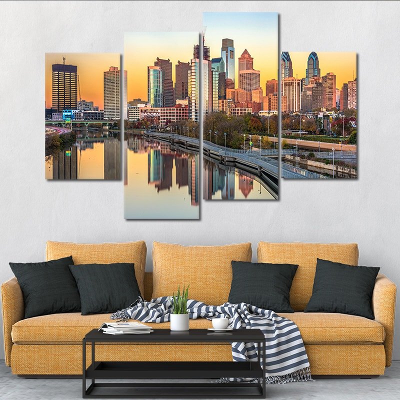 Philadelphia Skyline Wall Art Canvas-Stunning Canvas Prints