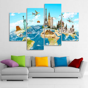 World Map For Kids Wall Art Canvas Print-Stunning Canvas Prints