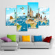 World Map For Kids Wall Art Canvas Print-Stunning Canvas Prints
