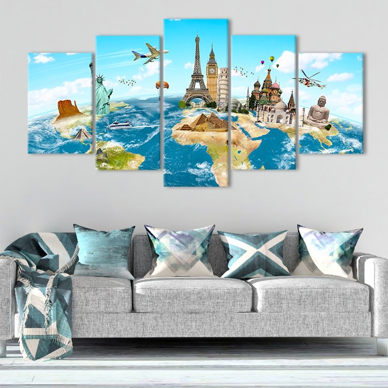 World Map For Kids Wall Art Canvas Print-Stunning Canvas Prints