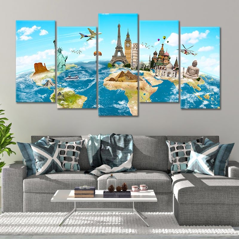 World Map For Kids Wall Art Canvas Print-Stunning Canvas Prints