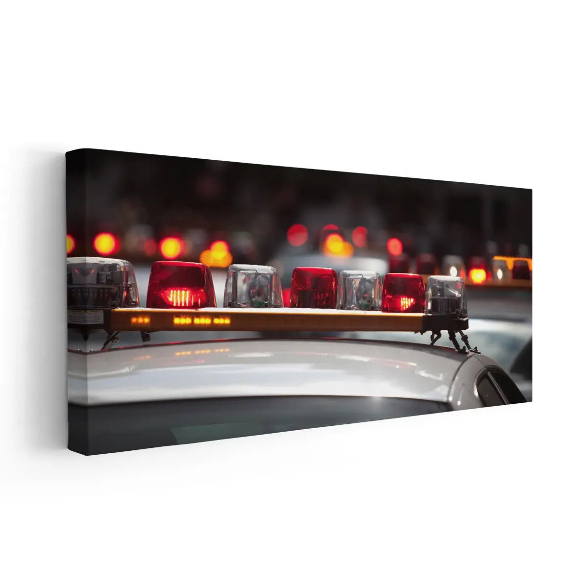 Polica Car Lights Wall Art-Stunning Canvas Prints