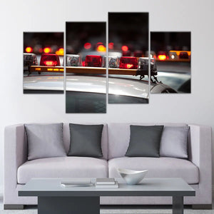 Law Enforcement Police Car Lights Wall Art Canvas Print-Stunning Canvas Prints