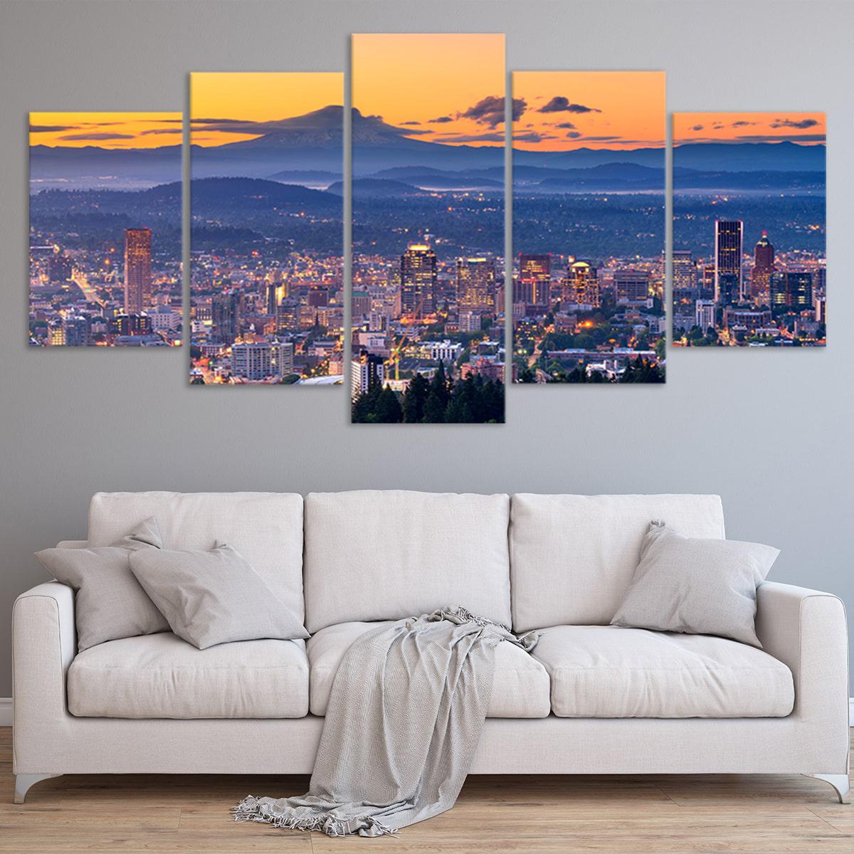 Portland Skyline Wall Art Canvas-Stunning Canvas Prints