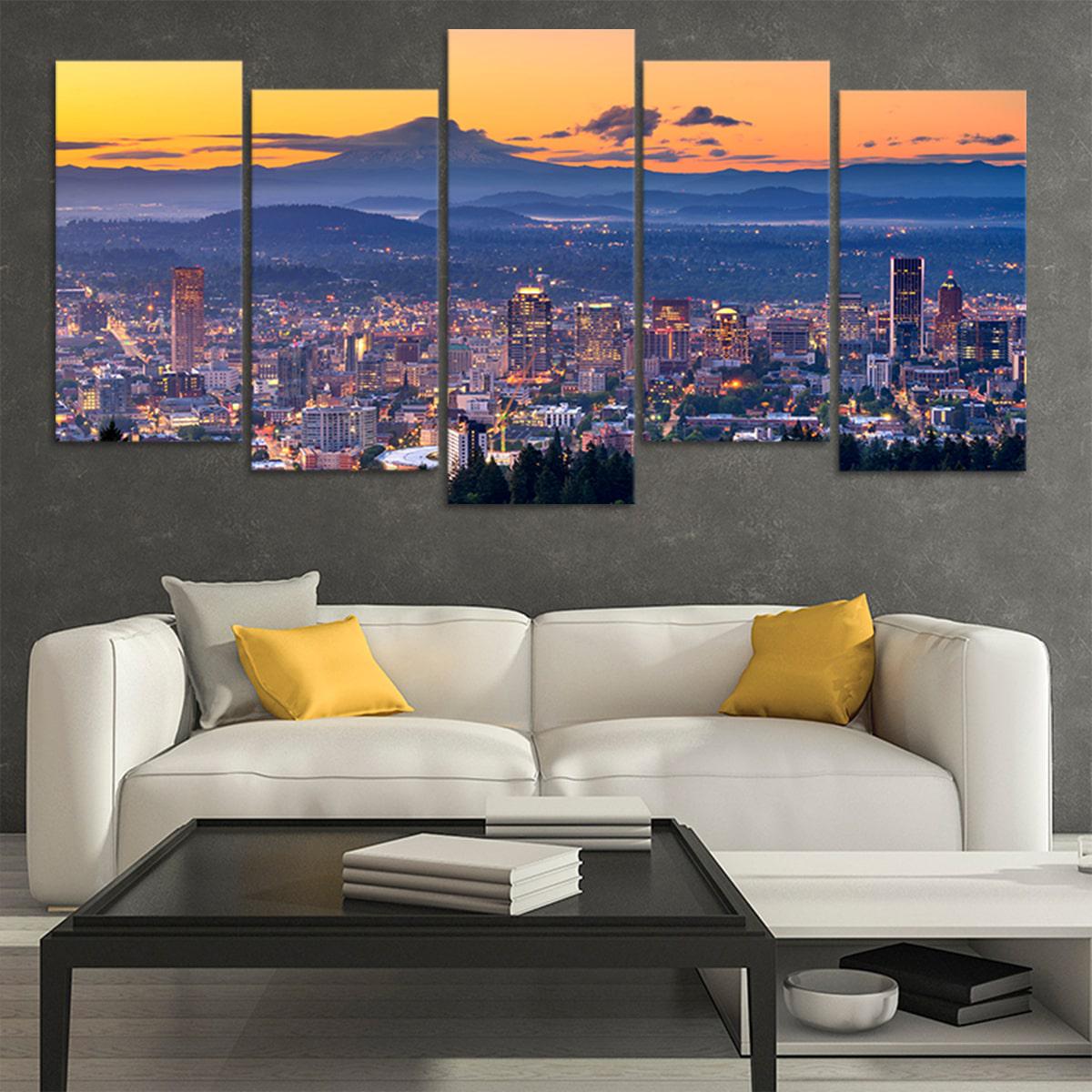 Portland Skyline Wall Art Canvas-Stunning Canvas Prints