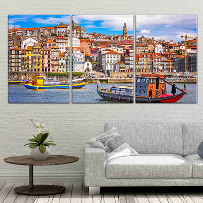 Porto Portugal Skyline Canvas Wall Art-Stunning Canvas Prints