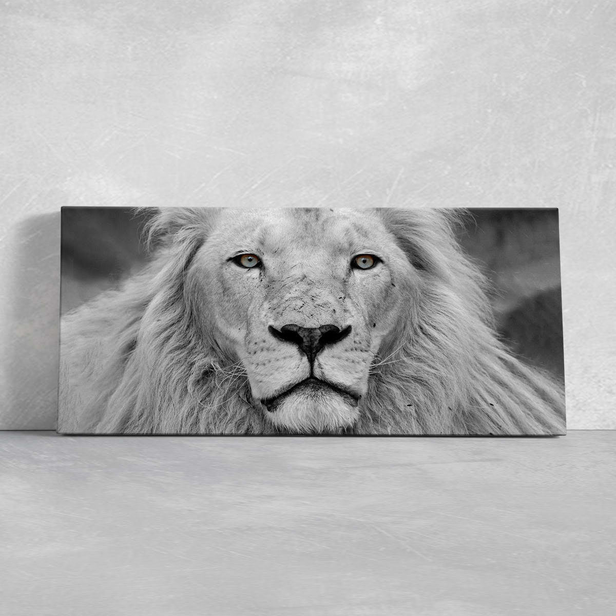 Black And White African Lion Wall Art Canvas-Stunning Canvas Prints
