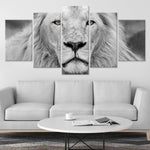 Black And White African Lion Wall Art-Stunning Canvas Prints