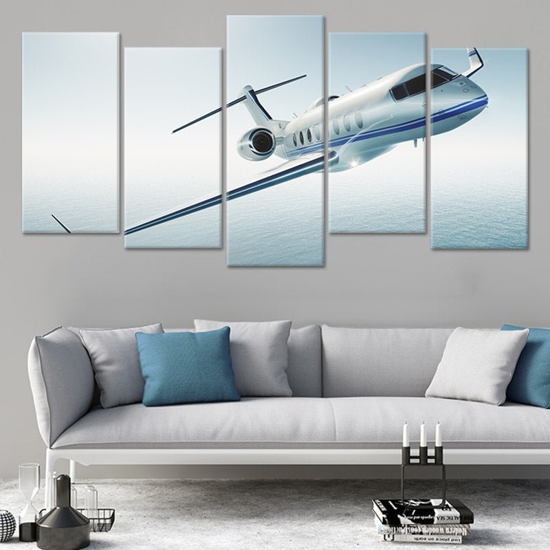 Private Jet 5 piece Multi Panel Canvas Wall Art