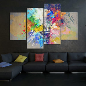 Large Colorful Abstract Lightbulb Wall Art For Living Room Wall-Stunning Canvas Prints