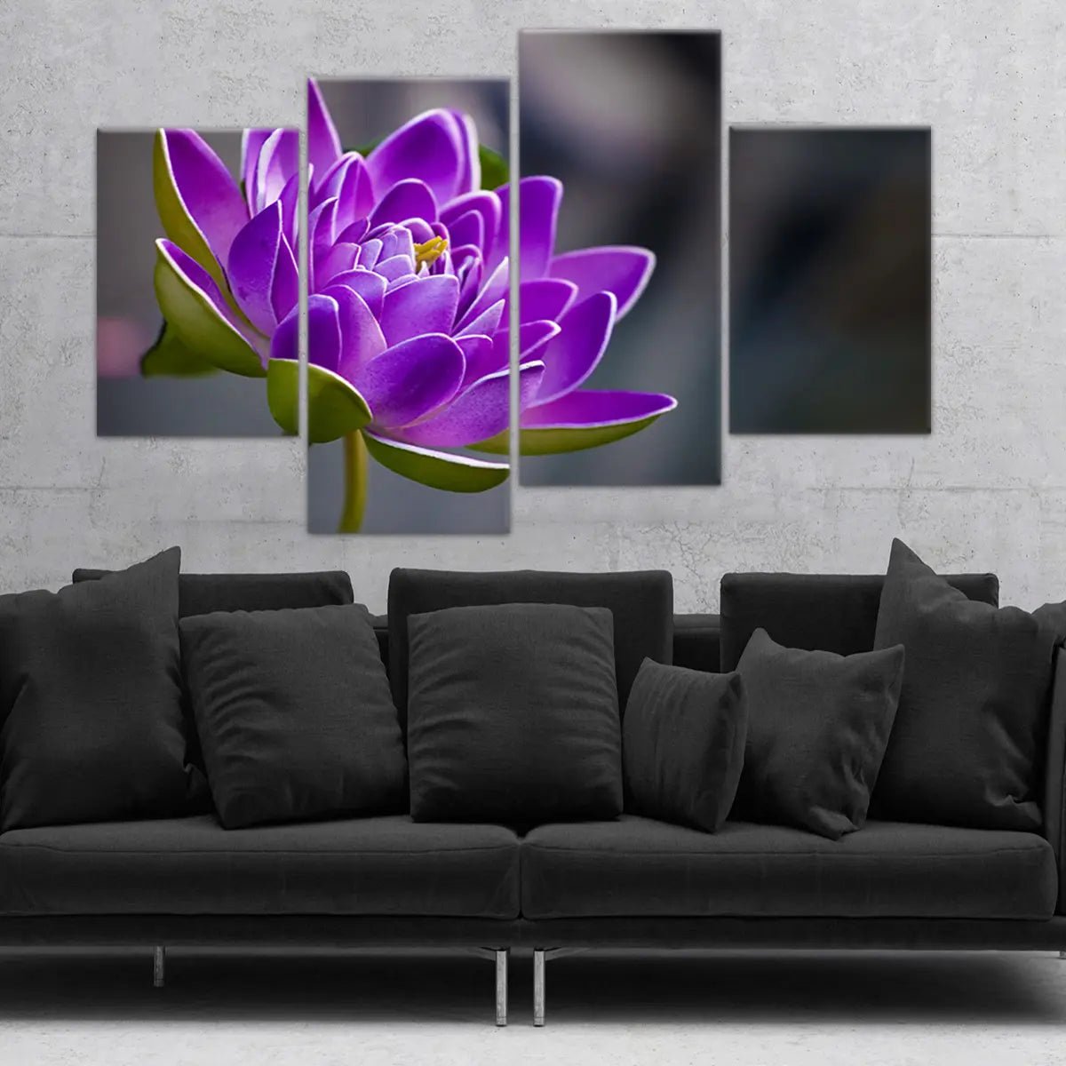 Purple Lotus Flower Wall Art Canvas Print-Stunning Canvas Prints