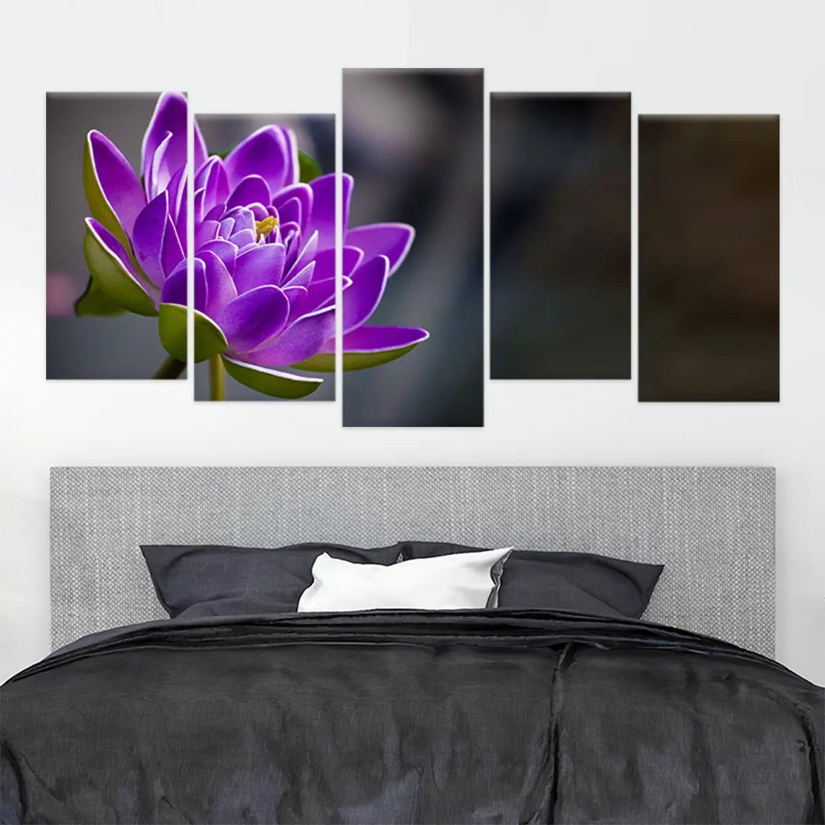 Purple Lotus Flower Wall Art Canvas Print-Stunning Canvas Prints