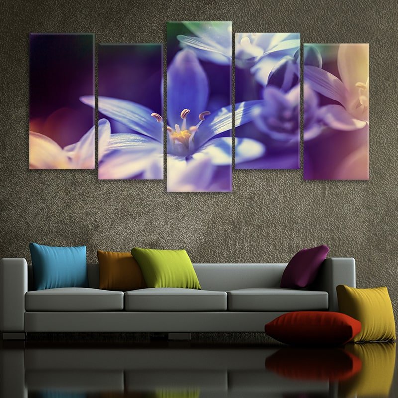 Blue Scilla Flowers Wall Art Canvas Print-Stunning Canvas Prints
