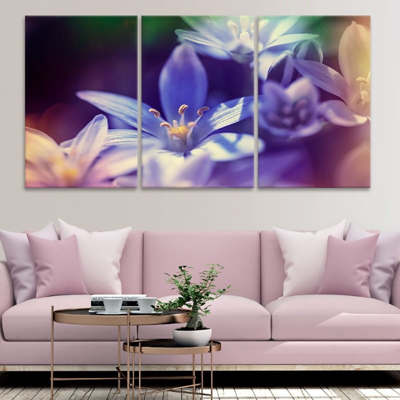 Blue Scilla Flowers Wall Art Canvas Print-Stunning Canvas Prints