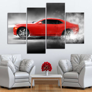 Chevrolet Red Camaro Wall Art Canvas Print-Stunning Canvas Prints