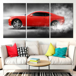 Chevrolet Red Camaro Wall Art Canvas Print-Stunning Canvas Prints