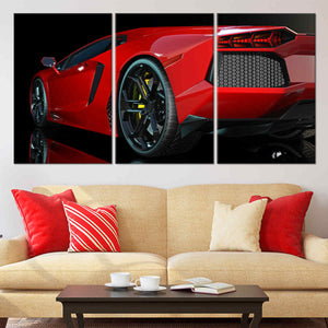 Red Lamborghini Wall Art Canvas Print-Stunning Canvas Prints