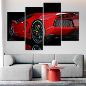 Red Lamborghini Wall Art Canvas Print-Stunning Canvas Prints