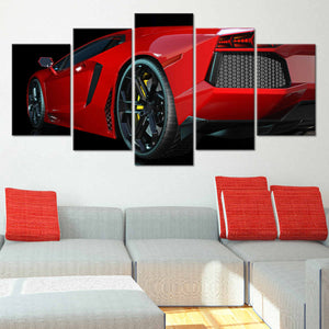 Red Lamborghini Wall Art Canvas Print-Stunning Canvas Prints