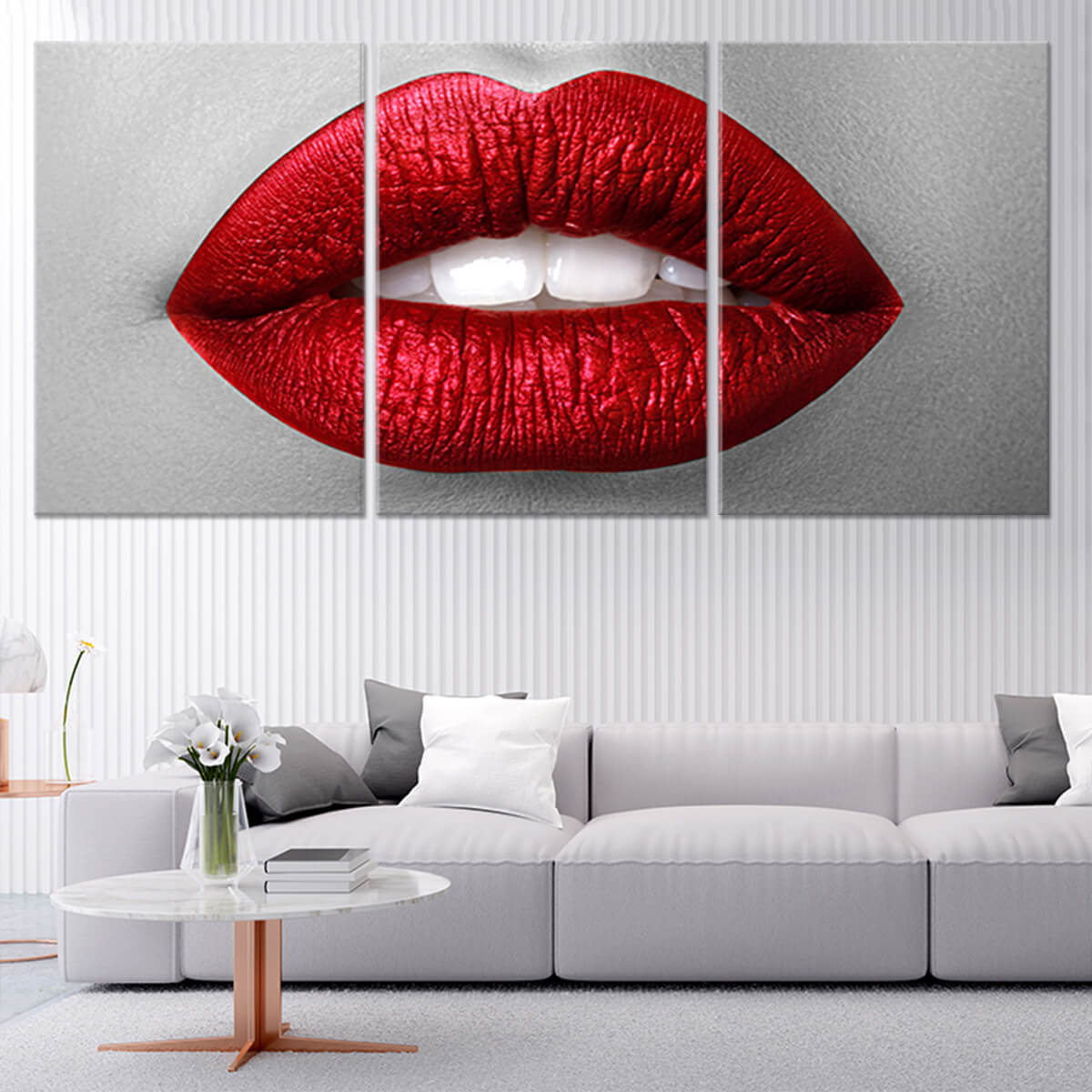 Red Lips Wall Art Canvas Print-Stunning Canvas Prints