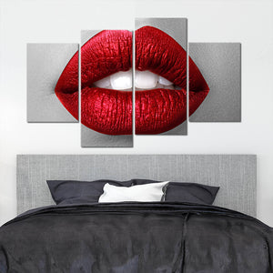 Red Lips Wall Art Canvas Print-Stunning Canvas Prints