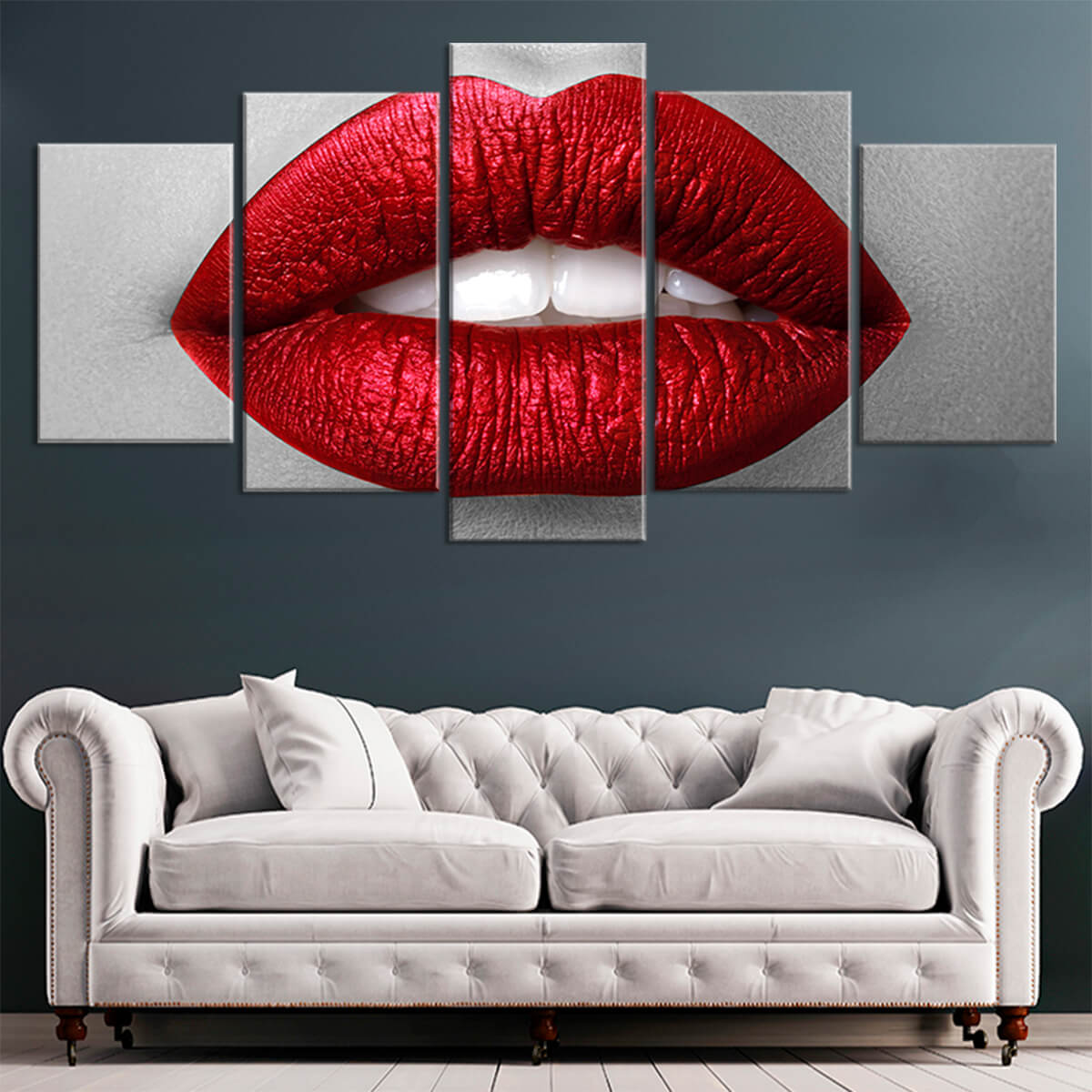 Red Lips Wall Art Canvas Print-Stunning Canvas Prints